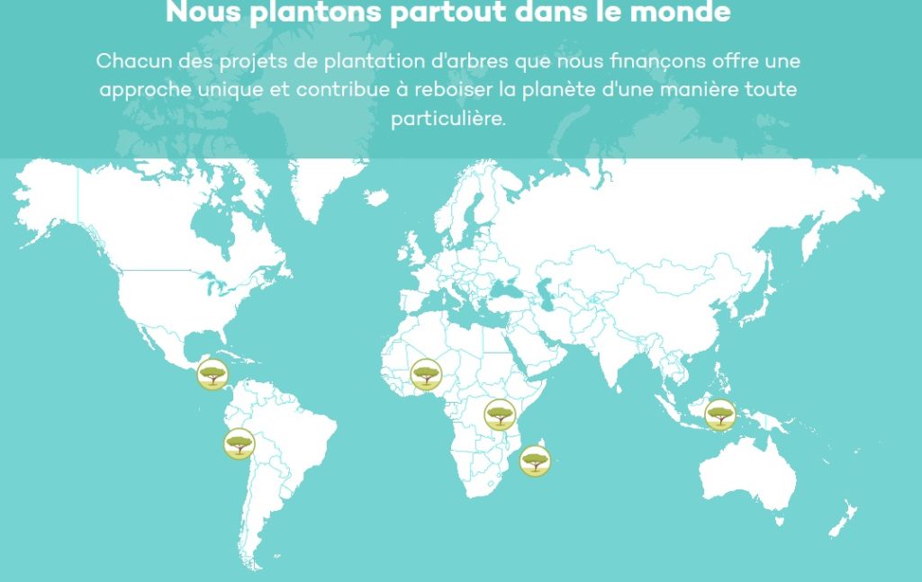 Ecosia Mapmonde carte du monde