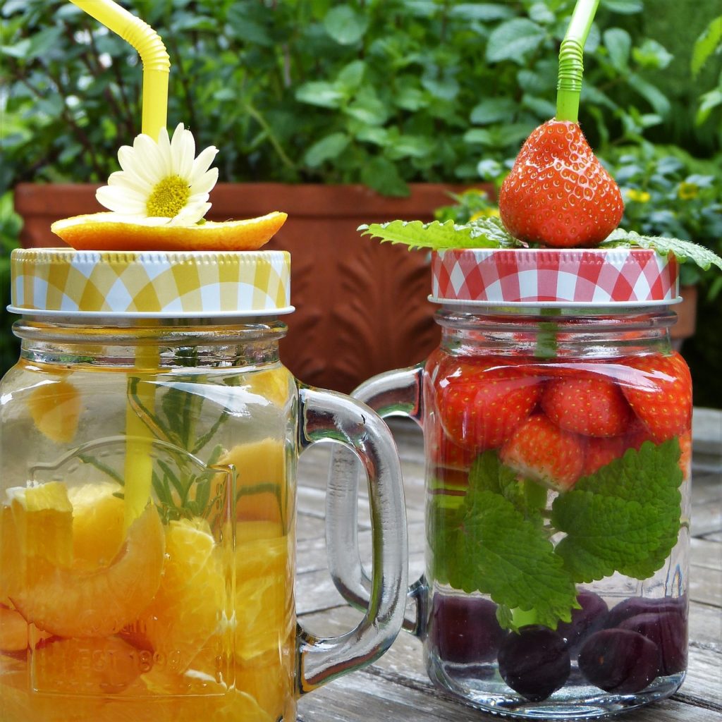 glasses verres fruit eau water